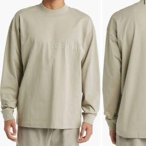 Fear Of God Essentials Long Sleeve Cotton Jersey Graphic T-Shirt Seal Men Medium